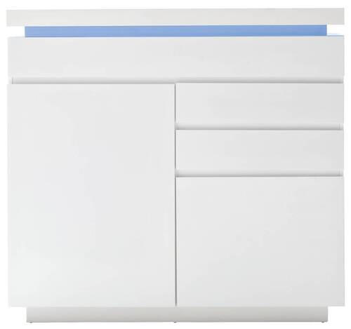 KOMMODE  in 120/114/40 cm  - Weiß Hochglanz, Design, Holzwerkstoff (120/114/40cm)