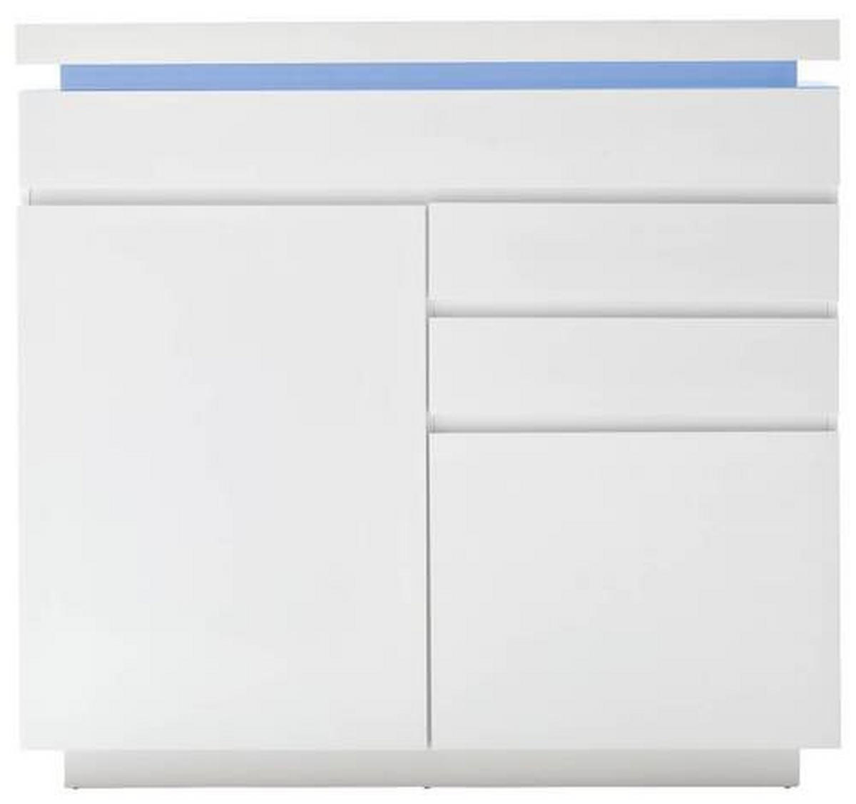 KOMMODE  in 120/114/40 cm  - Weiß Hochglanz, Design, Holzwerkstoff (120/114/40cm)