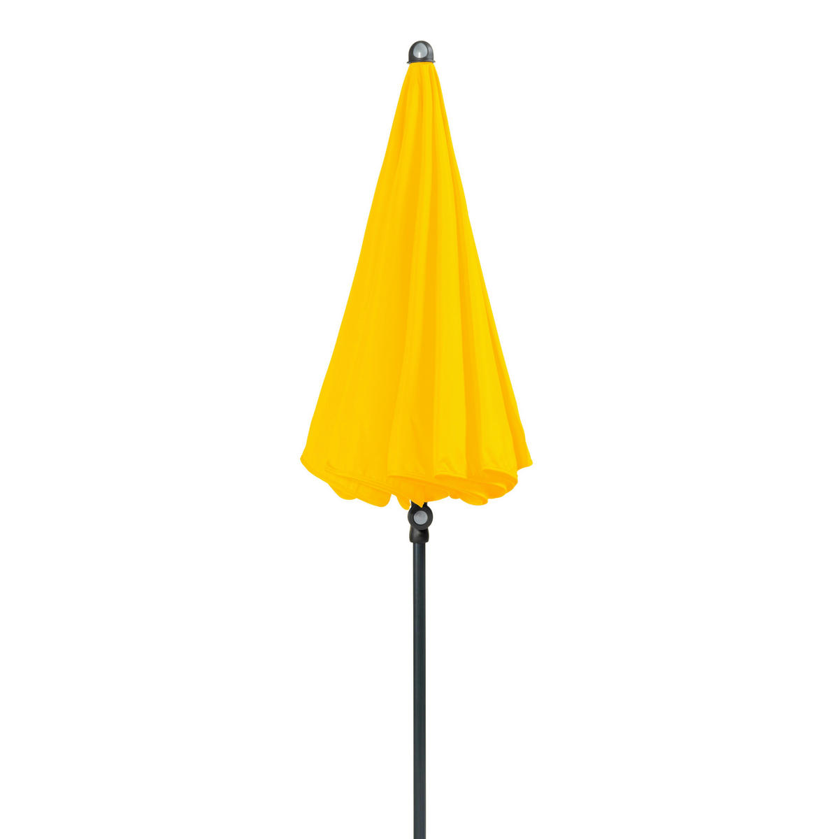 SONNENSCHIRM 150 cm Anthrazit, Gelb  - Anthrazit/Gelb, Basics, Textil/Metall (150cm) - Doppler