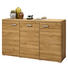SIDEBOARD foliert Eichefarben - Eichefarben/Alufarben, Design, Holzwerkstoff/Kunststoff (150/88,4/43,6cm) - Set one by Musterrin