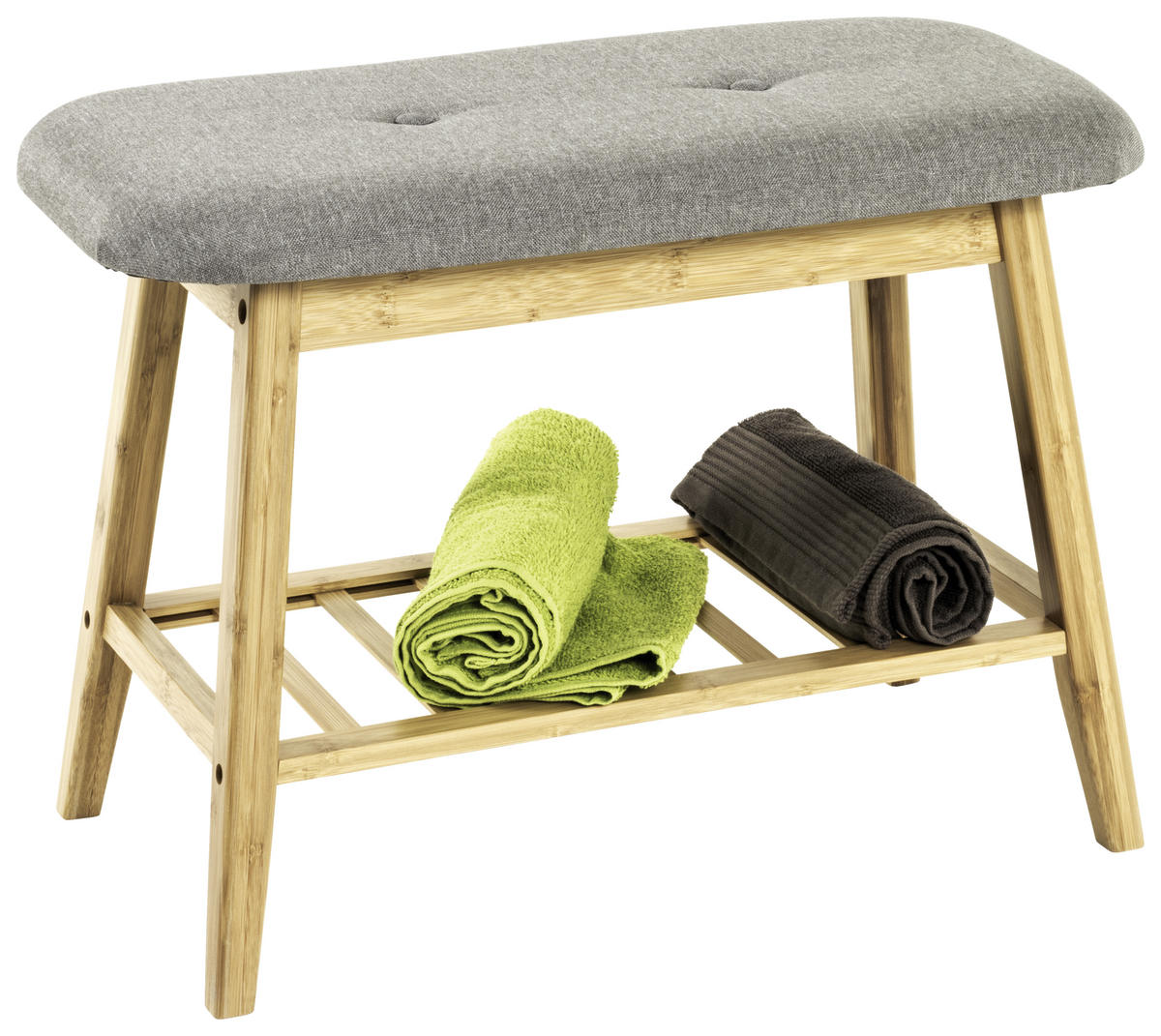 KLOP S PROSTOROM ZA ČEVLJE siva, naravne barve - siva/naravne barve, tekstil/les (60/44/30cm) - Xora
