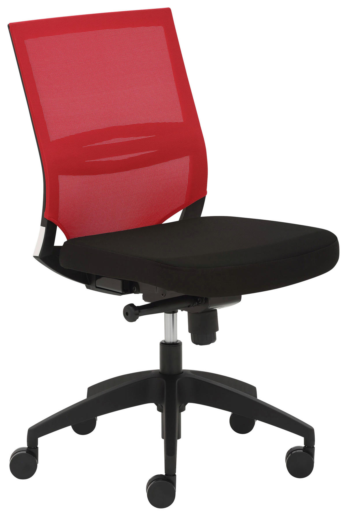 DREHSTUHL Rot, Schwarz  - Rot/Schwarz, MODERN, Holz/Kunststoff (65/94-106/60cm) - MID.YOU