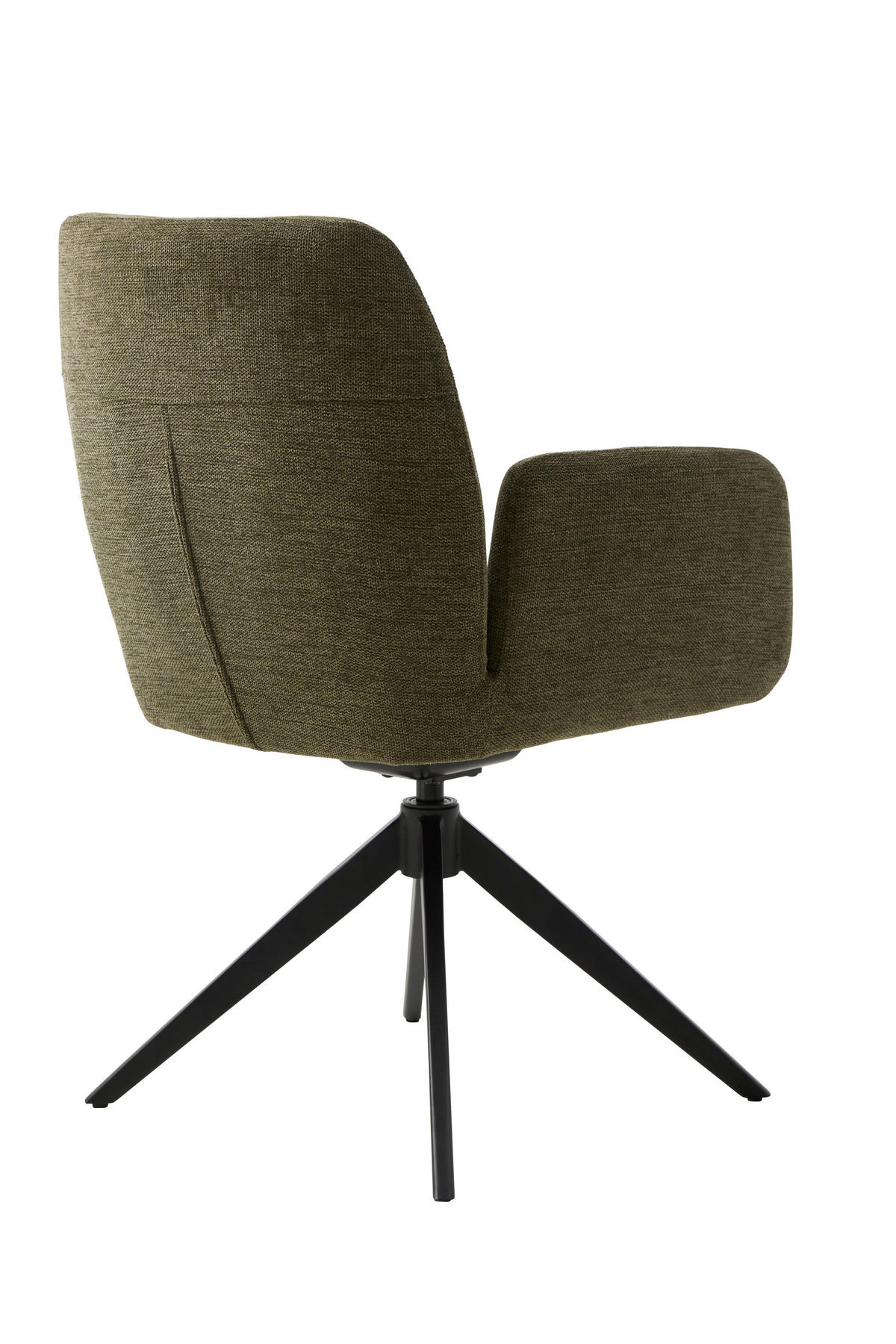 ARMLEHNSTUHL  in  - Schwarz/Olivgrün, MODERN, Textil/Metall (57,5/88/62cm) - Livetastic