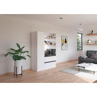 DREHTÜRENSCHRANK 136/197/54 cm 3-türig Weiß  - Weiß, MODERN, Holzwerkstoff (136/197/54cm) - Rauch Möbel