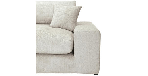 MEGASOFA Struktur, Bouclé Beige  - Beige/Schwarz, MODERN, Kunststoff/Textil (270/76/125cm) - Landscape