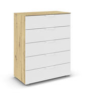 KOMMODE  in 80/100/43 cm  - Weiß/Eiche Artisan, Design, Holzwerkstoff/Metall (80/100/43cm) - Carryhome