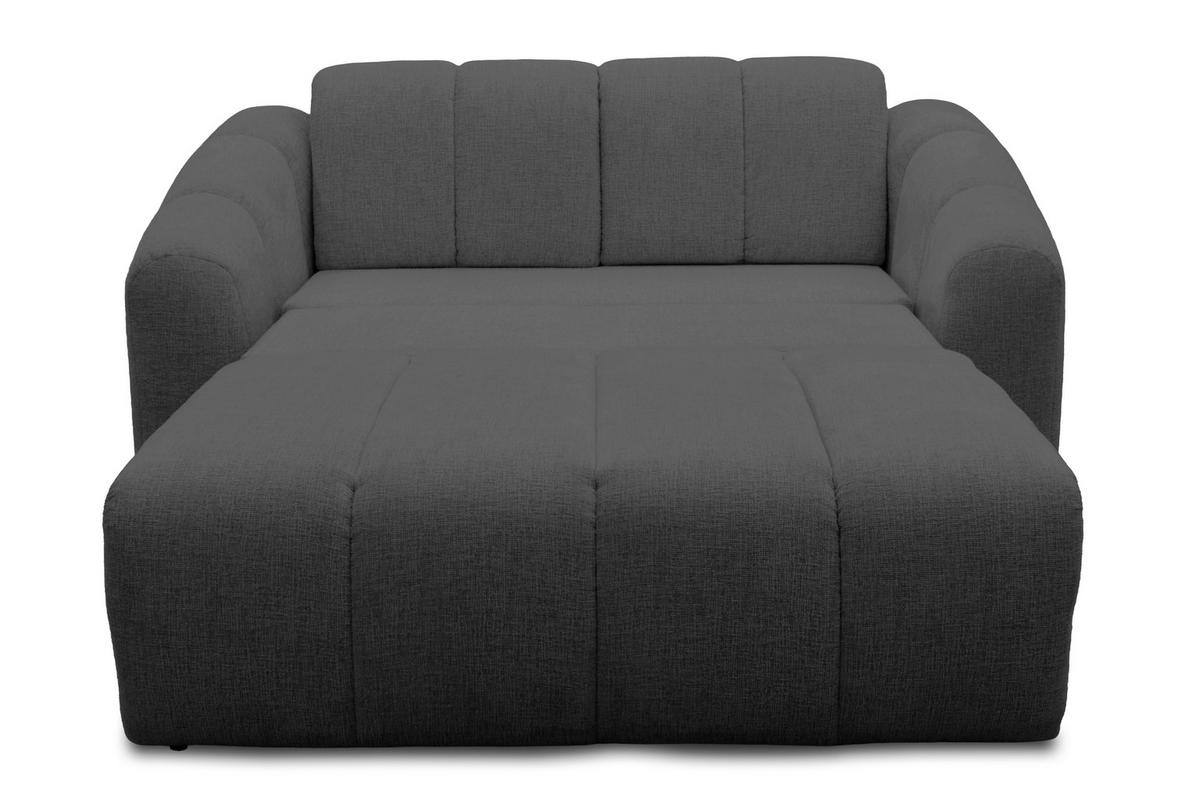 SCHLAFSOFA Chenille Grau  - Beige/Schwarz, MODERN, Kunststoff/Textil (192/85/110cm) - Livetastic