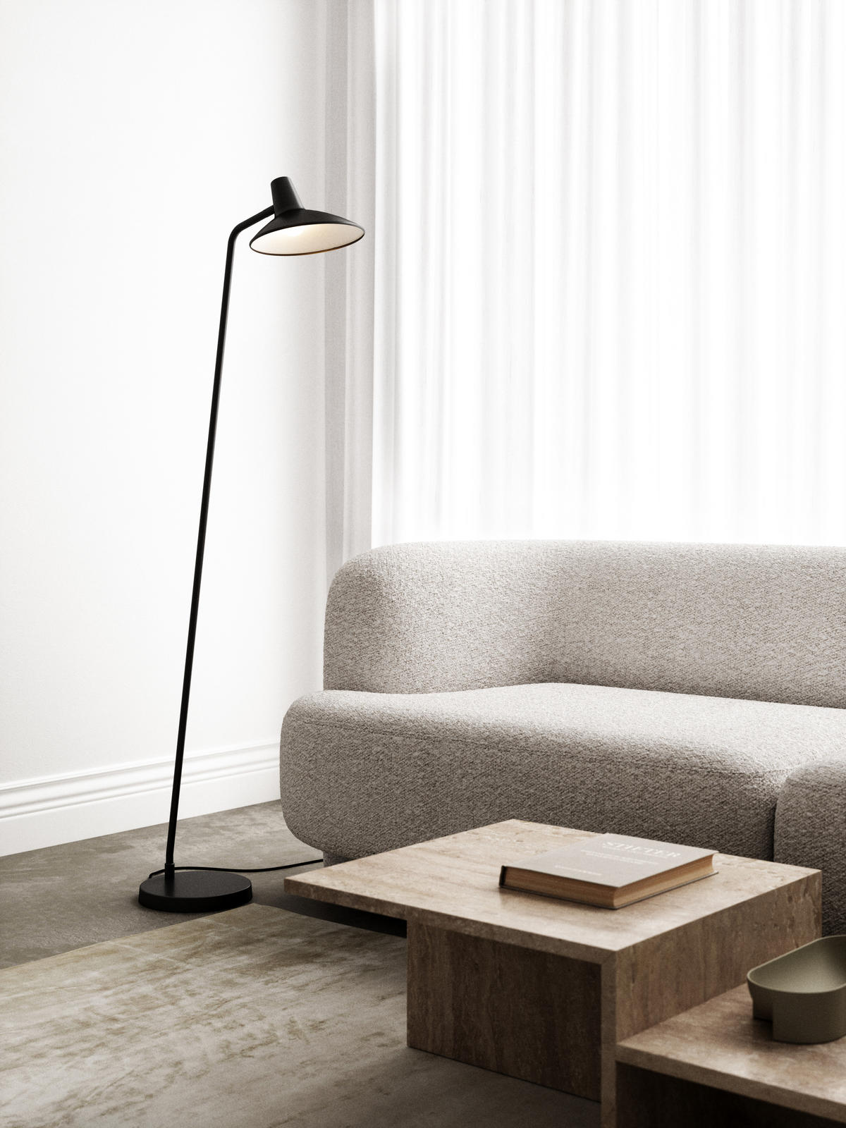 STEHLEUCHTE 55/23/143 cm    - Schwarz, Design, Metall (55/23/143cm) - Nordlux