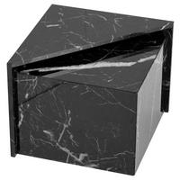 Măsuță De Cafea din material pe bază de lemn, 50/50/41,5 cm - negru lucios intens, Lifestyle, material pe bază de lemn (50/50/41,5cm) - Livetastic