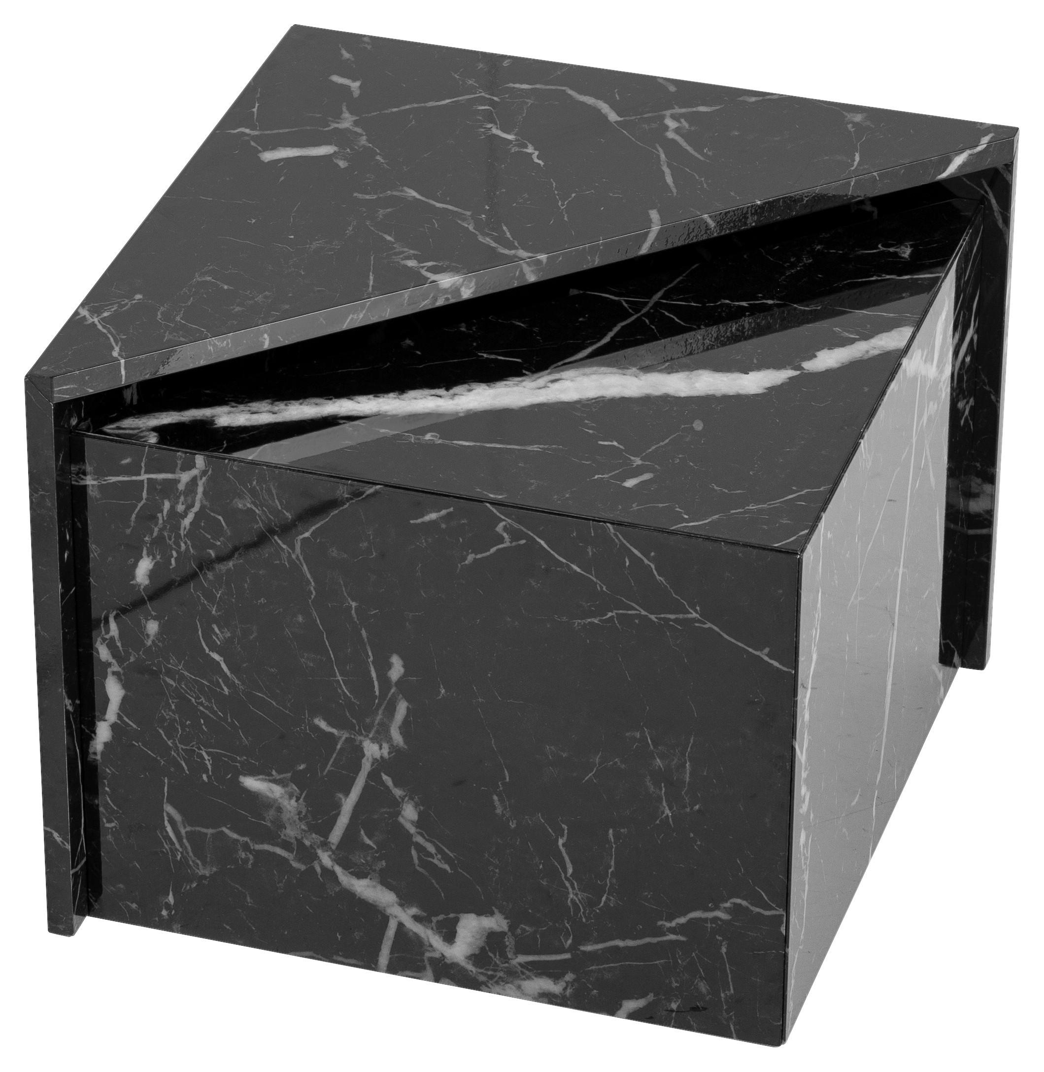 Livetastic Couchtisch Schwarz Hochglanz 50x41.5x50 cm