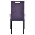 STUHL Webstoff Violett  - Violett/Schwarz, KONVENTIONELL, Textil/Metall (46/91/61cm) - Carryhome