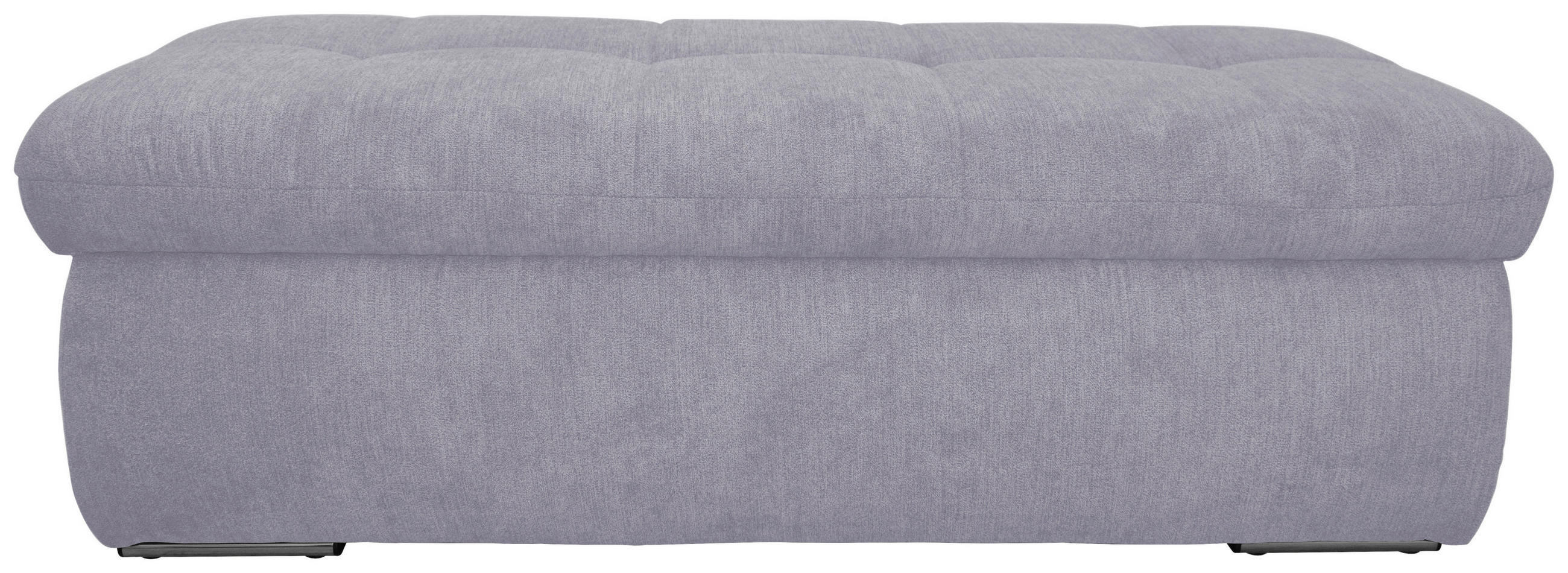 HOCKER Mikrofaser Grau  - Chromfarben/Grau, KONVENTIONELL, Textil/Metall (136/43/64cm) - MID.YOU