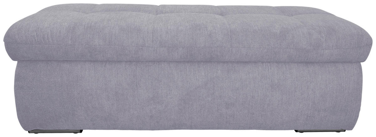 HOCKER Mikrofaser Grau  - Chromfarben/Grau, KONVENTIONELL, Textil/Metall (136/43/64cm) - MID.YOU
