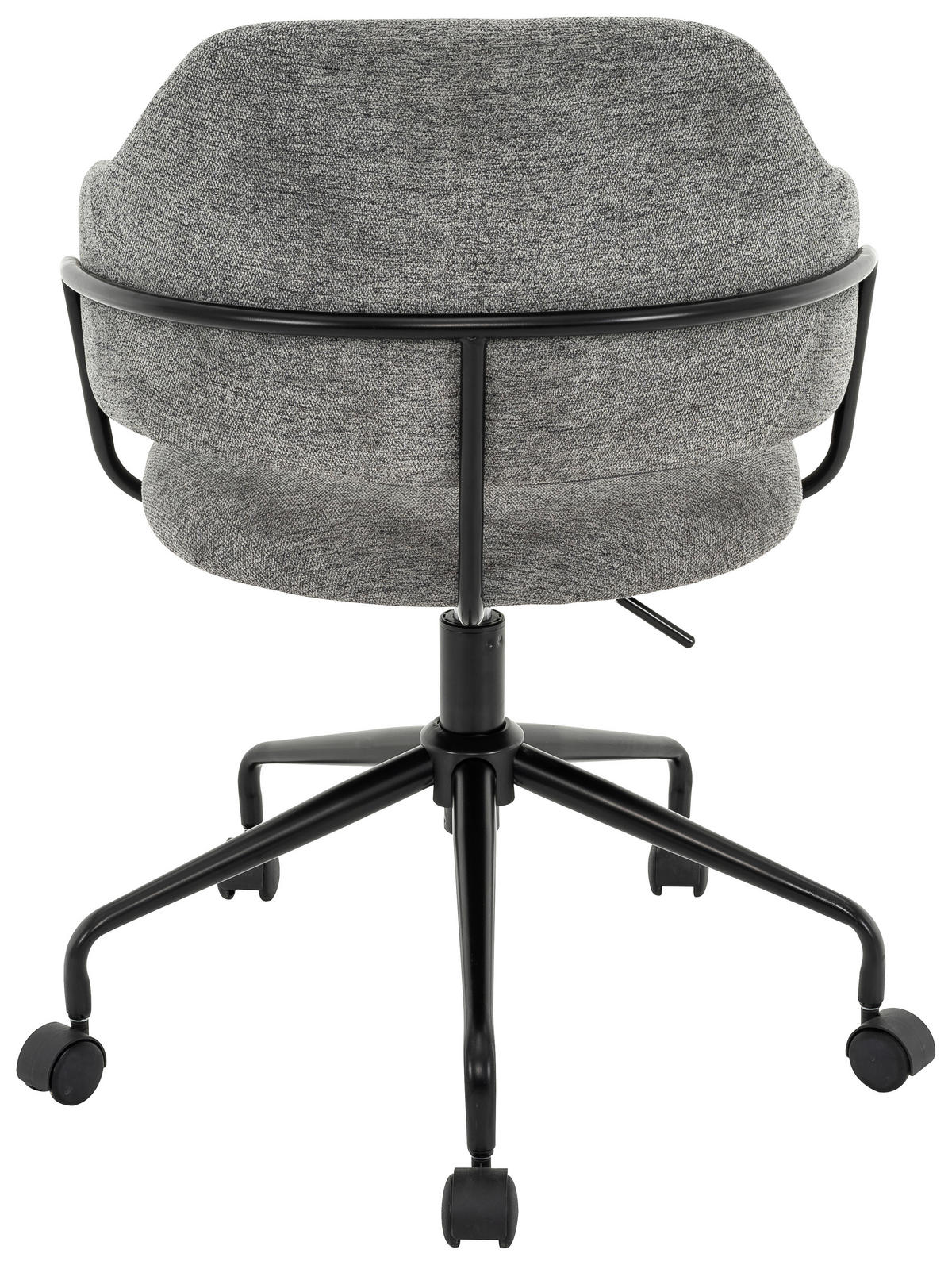 DREHSTUHL Webstoff Grau, Schwarz  - Schwarz/Grau, Design, Kunststoff/Textil (58/77-85/55cm) - Carryhome