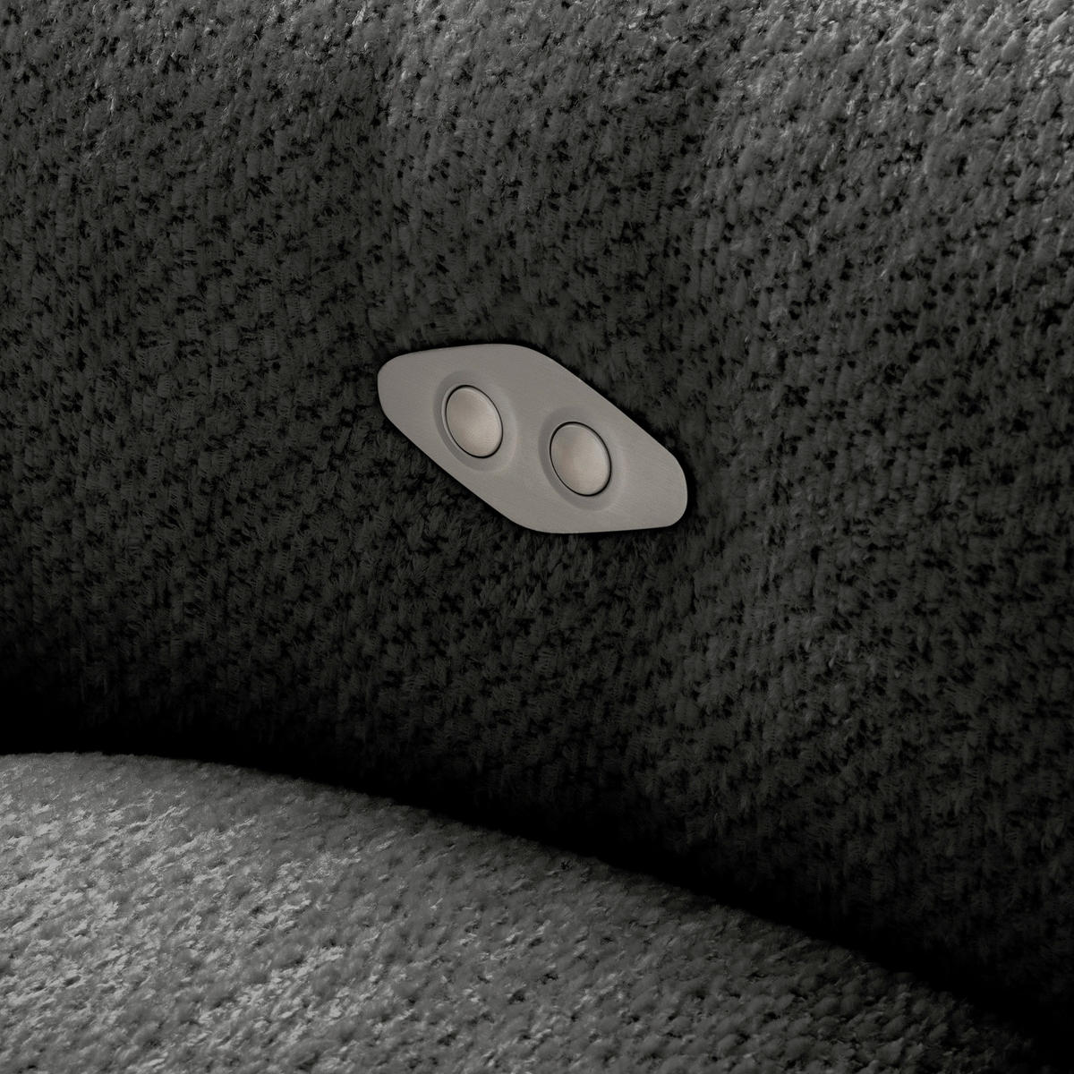 ECKSOFA  Webstoff Schwarz  - Schwarz, Design, Kunststoff/Textil (177/274cm) - Livetastic