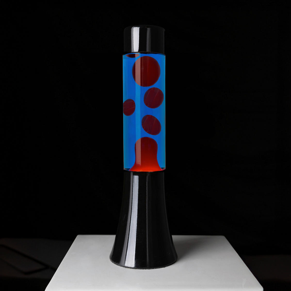 LAVALEUCHTE - Blau/Rot, Basics, Metall (9/9/31cm)