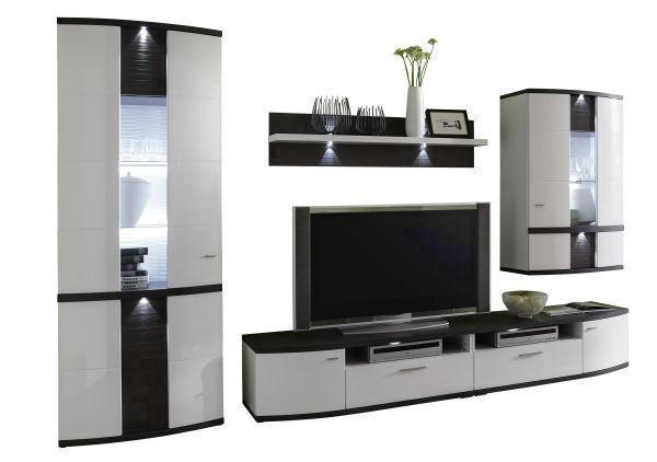 REGAL ZA DNEVNI BORAVAK - boje aluminija, Design, staklo/drvni materijal (327,6/208,6/50cm) - Xora