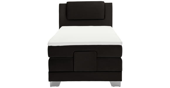 BOXSPRINGBETT 100/200 cm  in Anthrazit  - Anthrazit/Silberfarben, KONVENTIONELL, Kunststoff/Textil (100/200cm) - Esposa