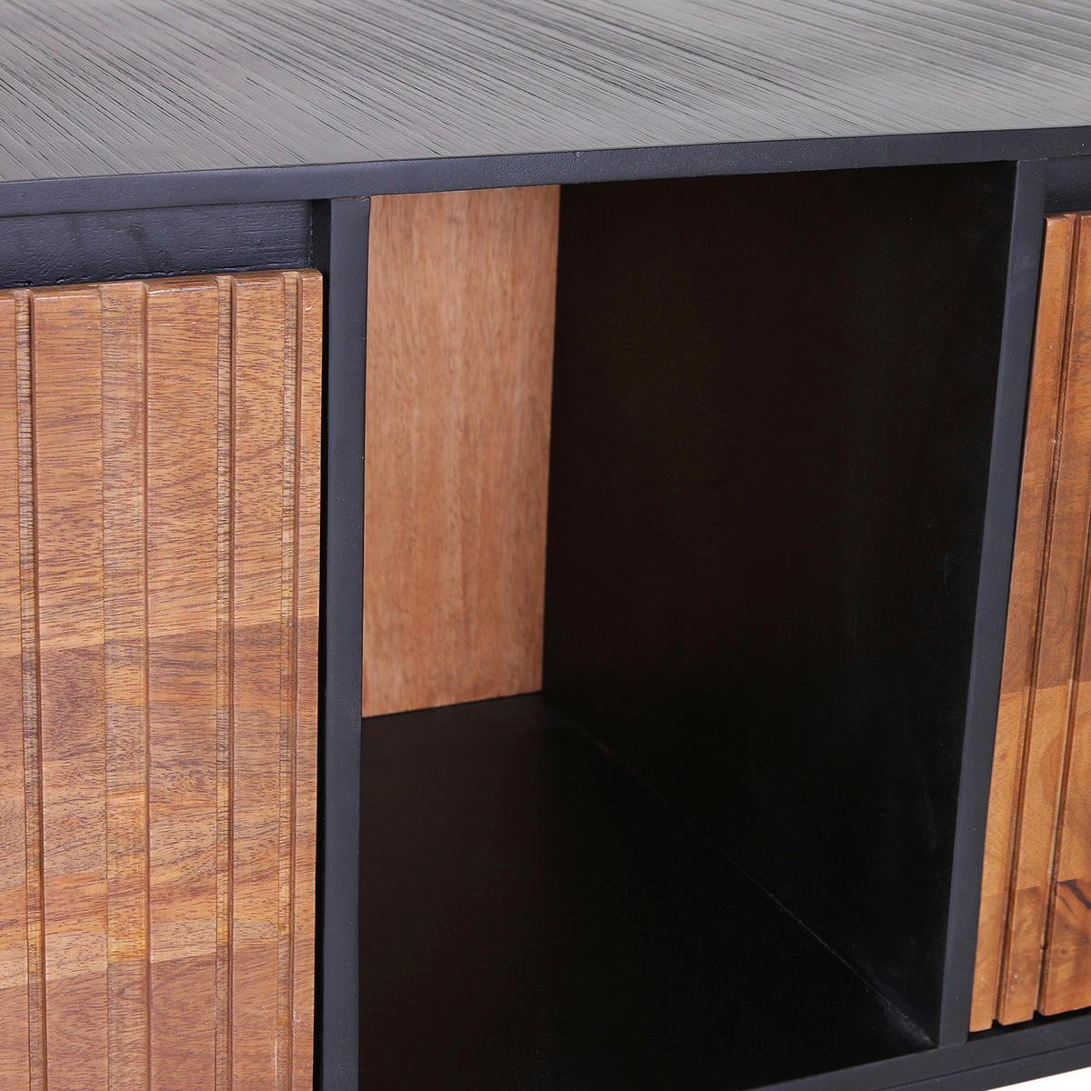 LOWBOARD  in 170/55/45 cm  - Schwarz/Braun, LIFESTYLE, Holz/Holzwerkstoff (170/55/45cm) - Landscape