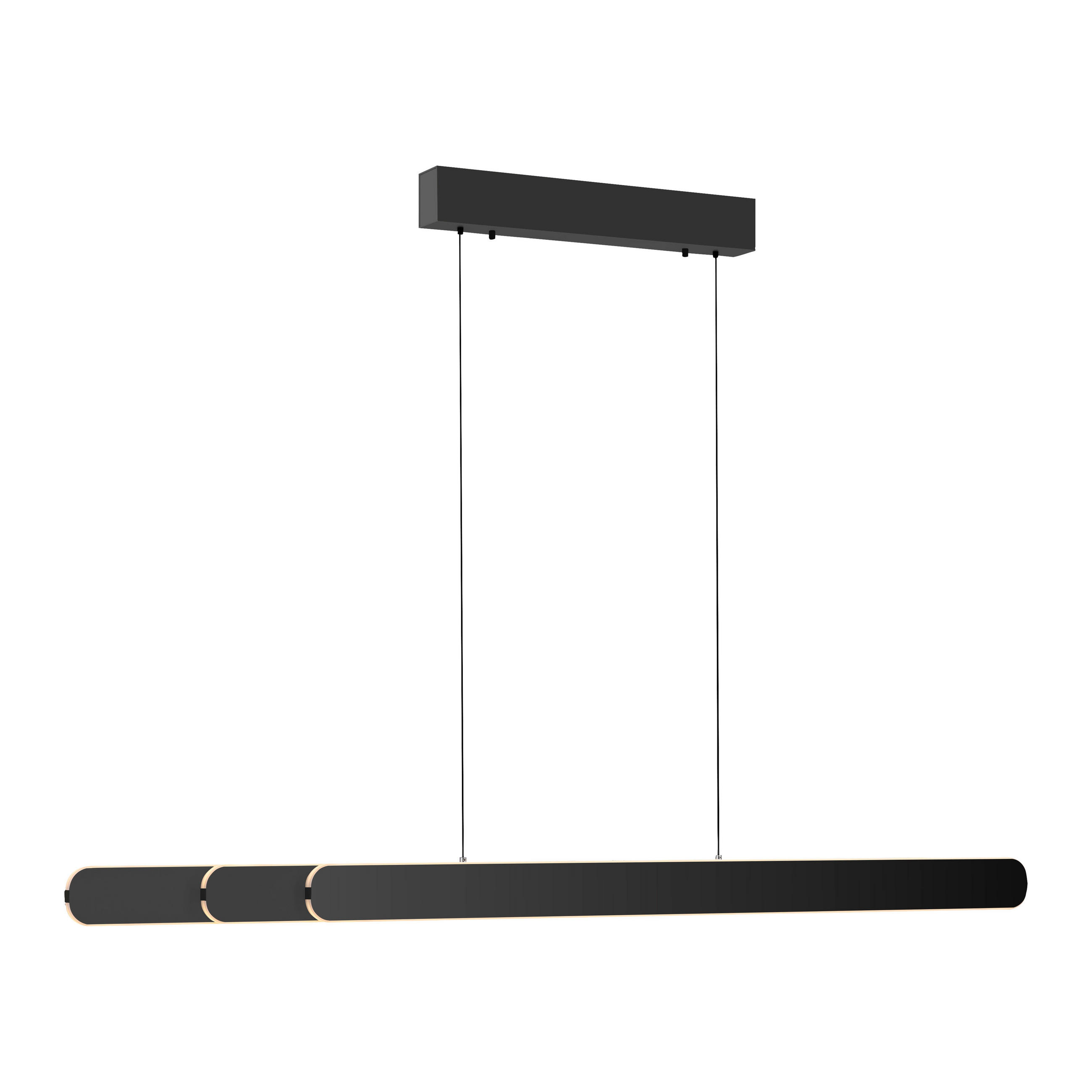 LED-PENDELLEUCHTE 160/5,5/180 cm   - Schwarz, Design, Kunststoff/Metall (160/5,5/180cm) - Schöner Wohnen