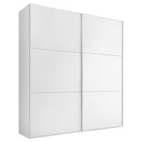 SCHWEBETÜRENSCHRANK  in Weiß  - Alufarben/Weiß, Holzwerkstoff/Metall (188/222/68cm) - Moderano