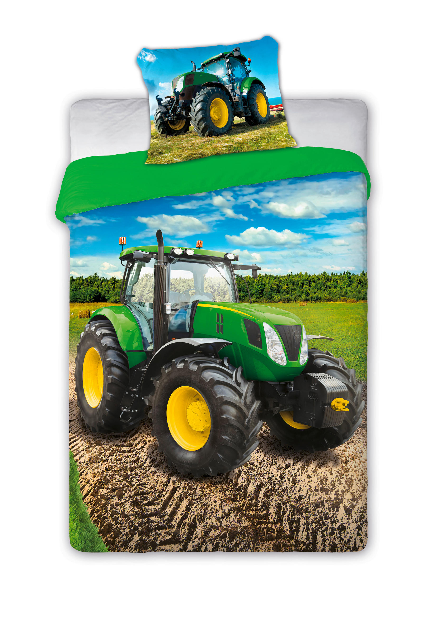 DEČJA POSTELJINA 140/200 cm renforcé tkanina zelena  - zelena, Konvencionalno, tekstil (140/200cm)