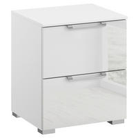 NACHTSCHRANK 40/49/42 cm  - Klar/Silberfarben, Design, Glas/Holzwerkstoff (40/49/42cm) - Novel