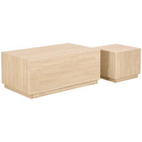 COUCHTISCHSET rechteckig Sandfarben, Beige  - Sandfarben/Beige, Design, Holzwerkstoff (100/44/60/44/42/38cm)