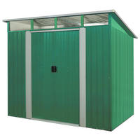 GERÄTEHAUS 238/203/194 cm  - Weiß/Grün, Basics, Metall (238/203/194cm)