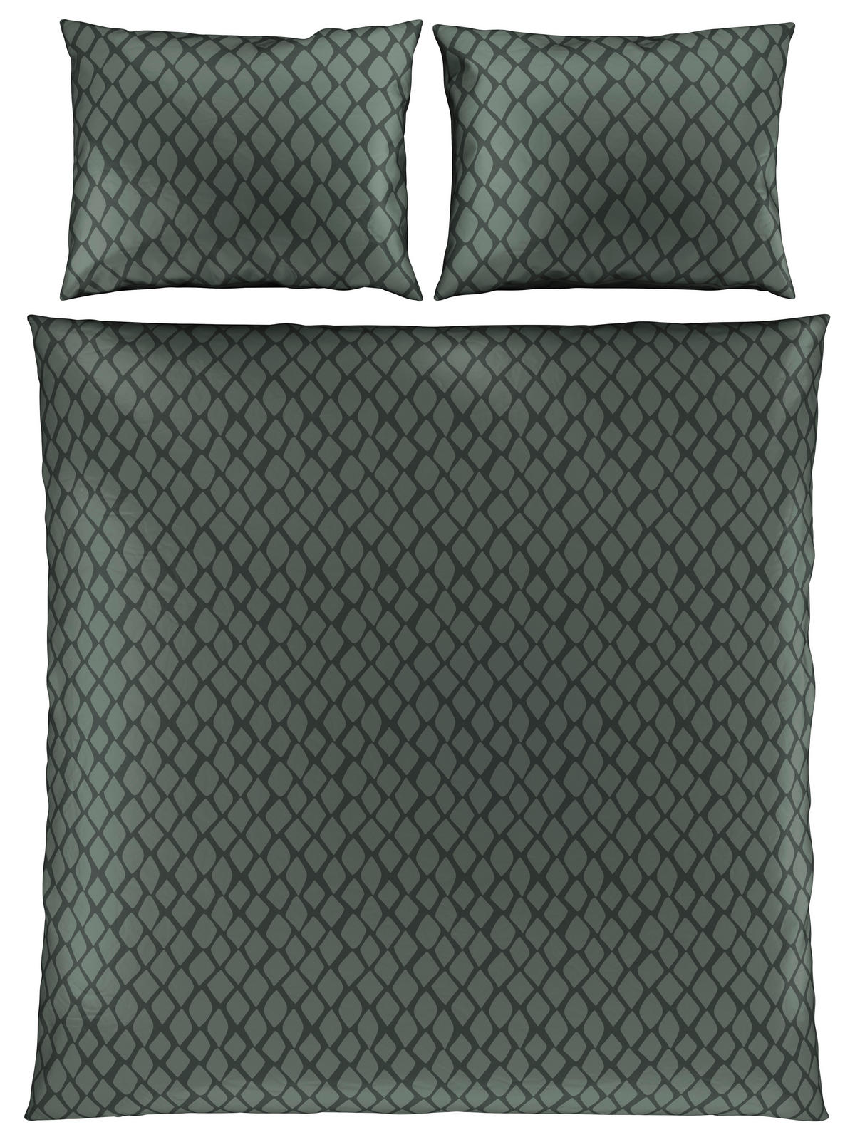 BETTWÄSCHESET Satin 200/210 cm  65 cm/100 cm  - Grün, Design, Textil (200/210cm) - Dieter Knoll