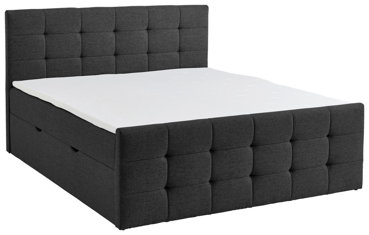 BOXBETT 180/200 cm  in Schwarz  - Schwarz, Basics, Textil (180/200cm) - Boxxx