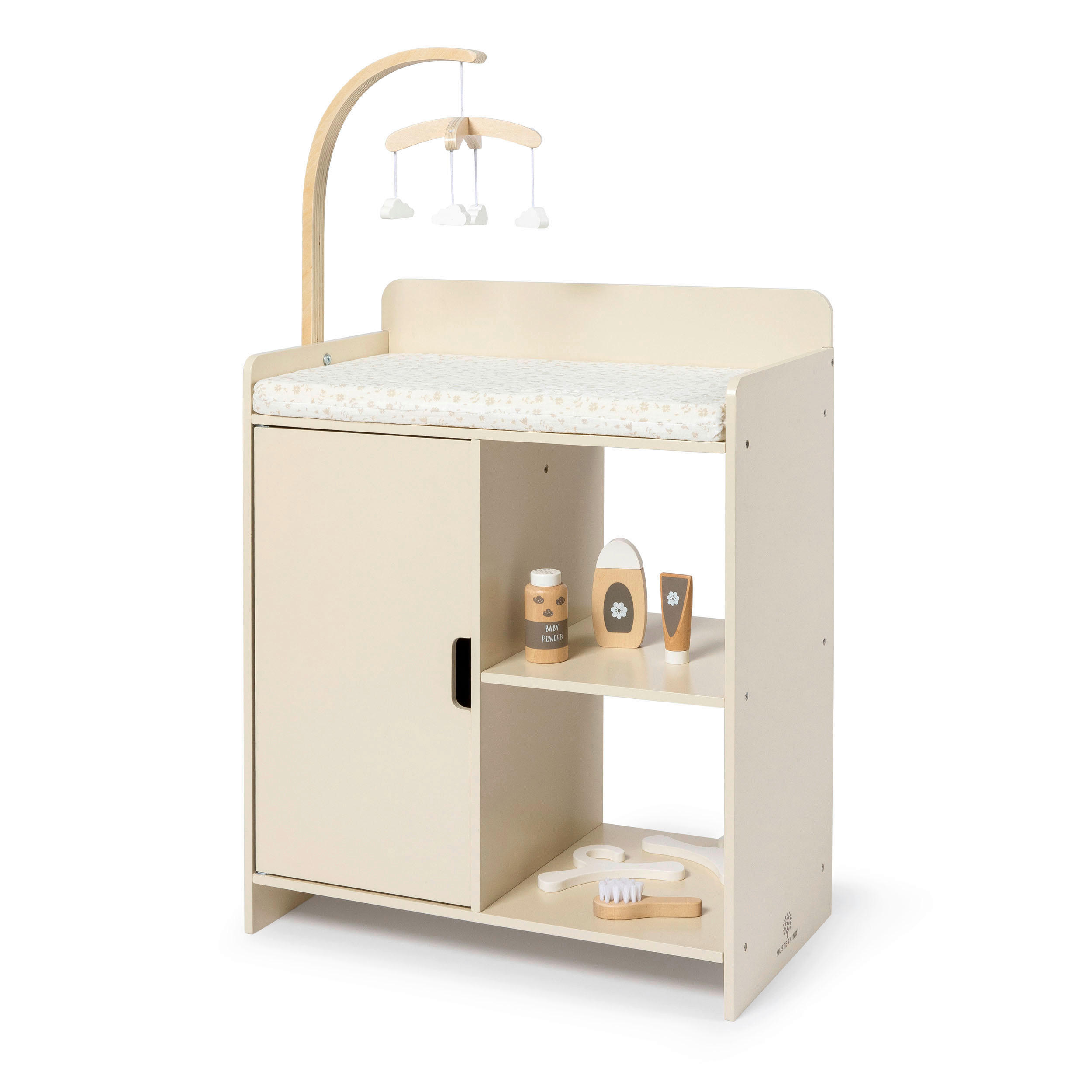 PUPPENWICKELKOMMODE ROBINIA  - Creme, Basics, Holz (50,3/27,5/85,3cm) - MUSTERKIND