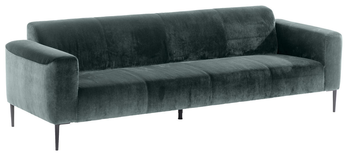 TROJMIESTNA POHOVKA, textil, antracitová - čierna/antracitová, Modern, kov/textil (250/76/86cm) - W.Schillig