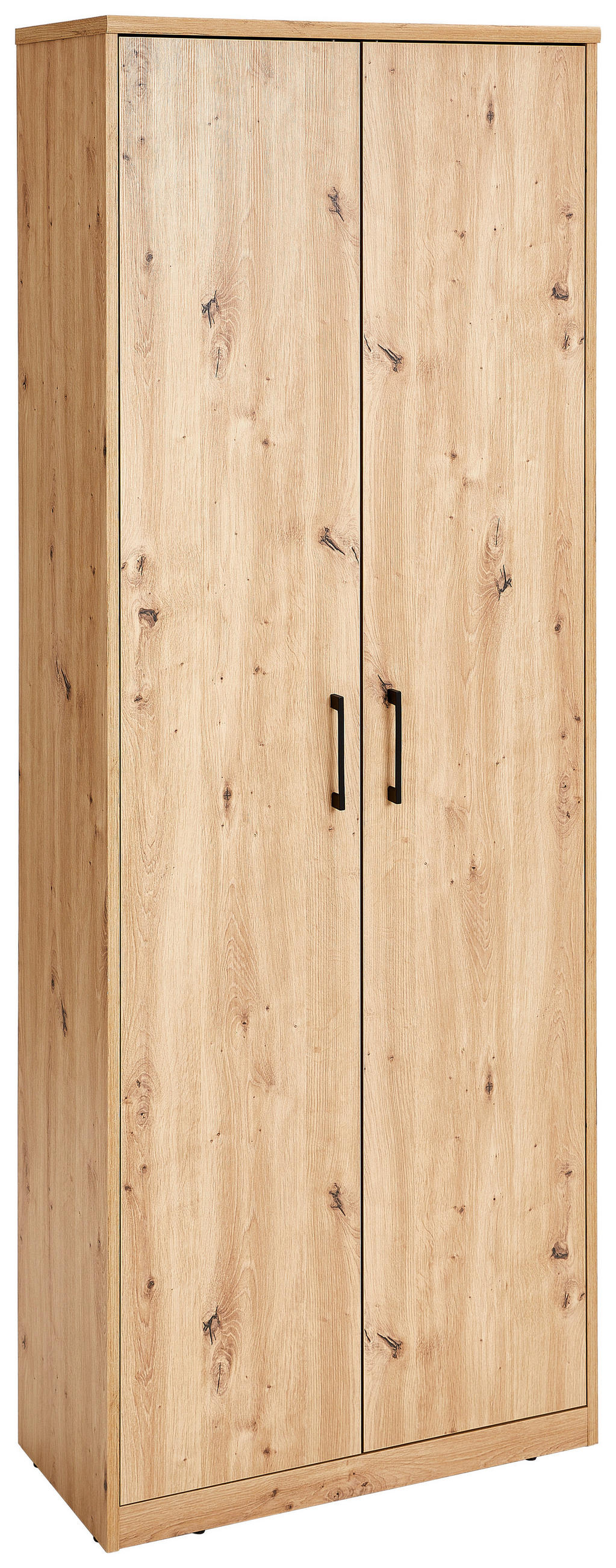 VIACÚČELOVÁ SKRIŇA, 72/194/36 cm - čierna/dub artisan, Basics, kov/kompozitné drevo (72/194/36cm) - Xora