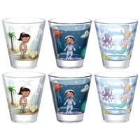KINDER-GLÄSERSET Bambini Aventura 6-teilig  - Klar, Trend, Glas (26,50/9,8/17,70cm) - Leonardo