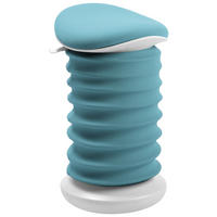 BÜROHOCKER 37,5/53-64/36 cm  - Blau/Weiß, Design, Kunststoff/Textil (37,5/53-64/36cm) - Topstar