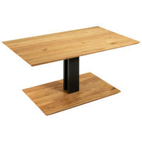 COUCHTISCH Wildeiche teilmassiv 100/60/47-65 cm rechteckig Anthrazit, Eichefarben  - Eichefarben/Anthrazit, Natur, Holz/Holzwerkstoff (100/60/47-65cm) - Venda