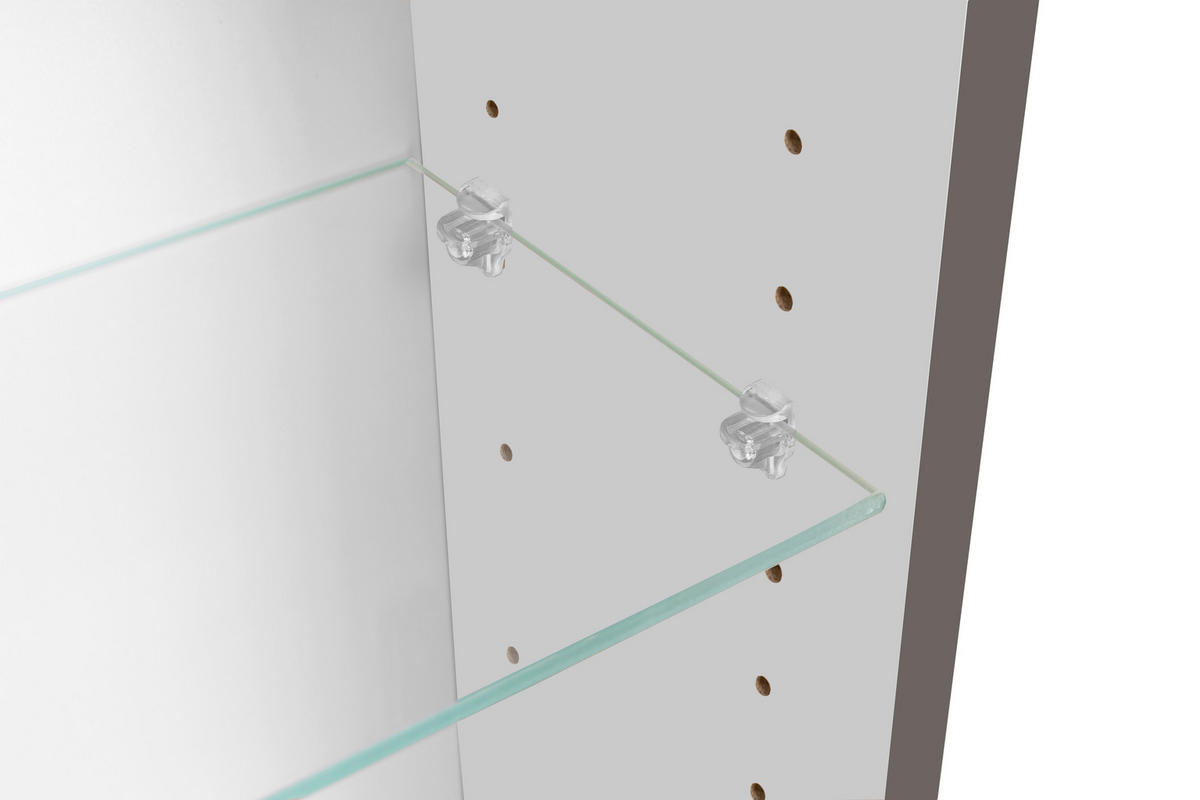 SPIEGELSCHRANK 60/64/20 cm  - Wildeiche/Edelstahlfarben, Trend, Glas/Holzwerkstoff (60/64/20cm) - Held