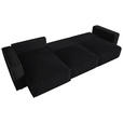 ECKSOFA Anthrazit Cord Zierkissen, Rückenkissen, Schlaffunktion, Rücken echt  - Anthrazit/Schwarz, MODERN, Kunststoff/Textil (350/168cm) - Xora