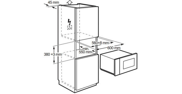 EINBAUMIKROWELLE DKK57303BK  - Schwarz, Basics (59,4/38,2/31,8cm) - Dieter Knoll