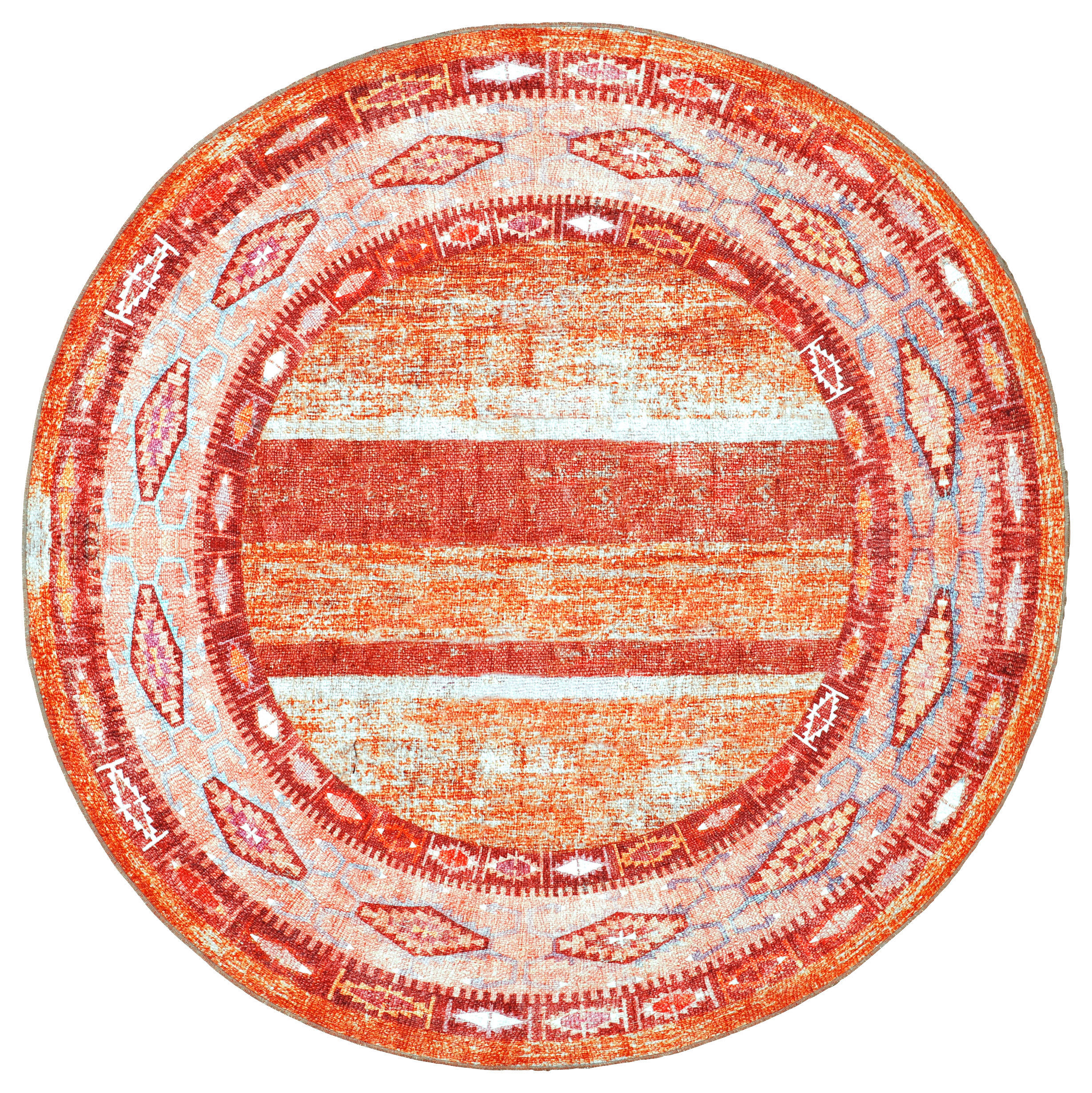 Ambia Garden VENKOVNÍ KOBEREC, 150 cm, oranžová, červená - oranžová,červená - textil