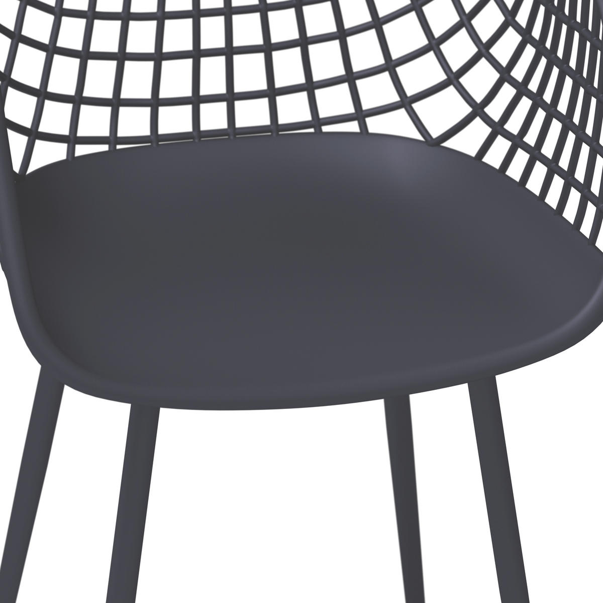 GARTENSESSEL Eisen Grau  - Grau, MODERN, Kunststoff/Metall (58/86/55cm) - Ambia Garden