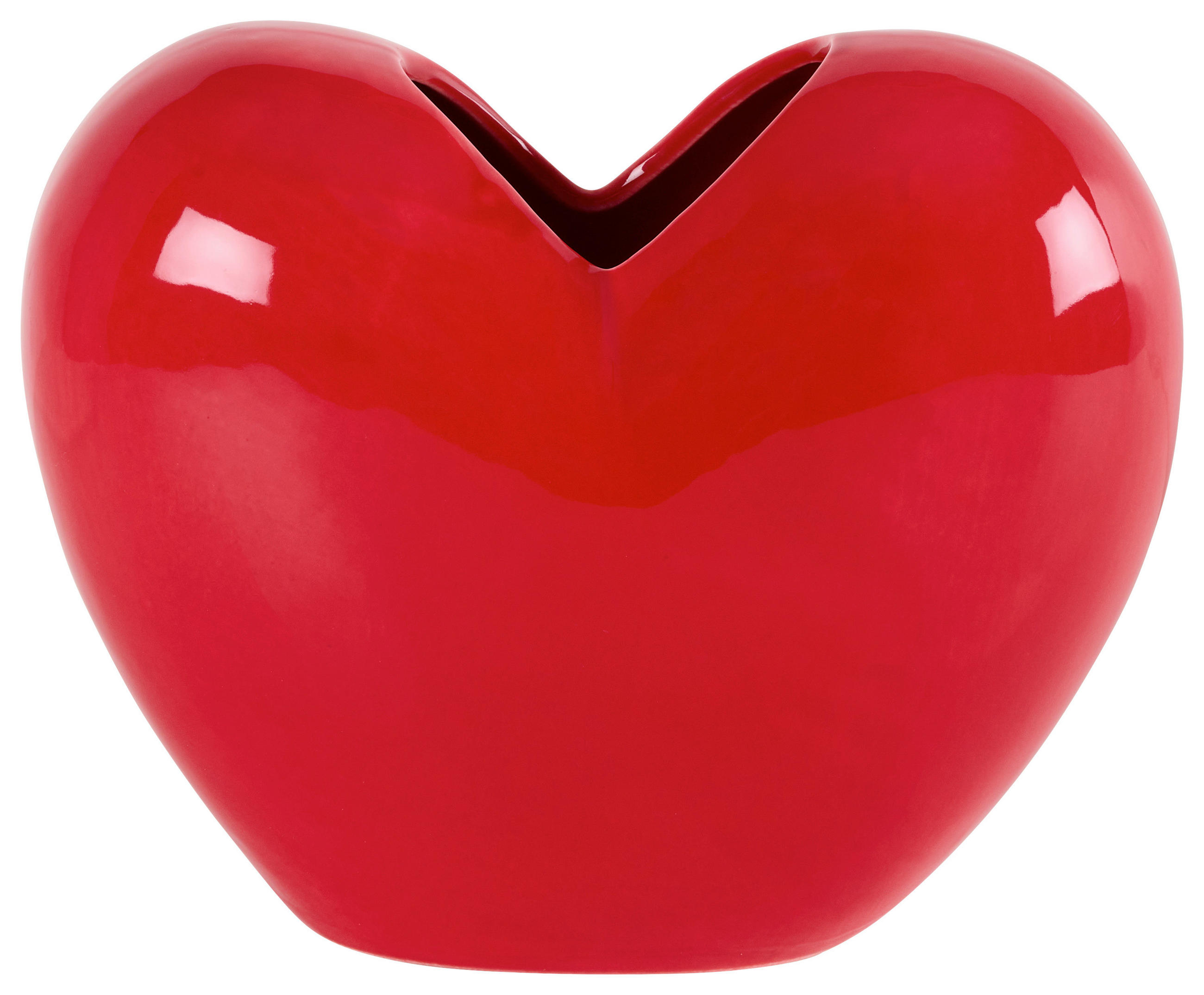 VÁZA  - piros, Konventionell, kerámia (19/9/15cm)