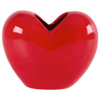 VÁZA  - piros, Konventionell, kerámia (19/9/15cm)