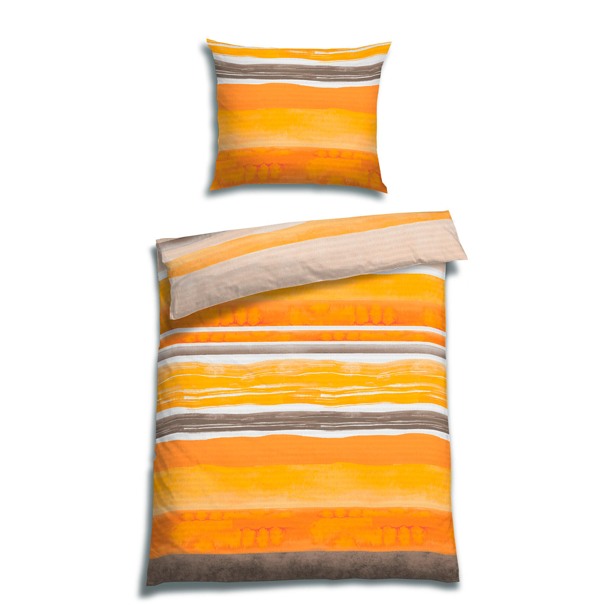 BETTWÄSCHE Seersucker 140/200 cm  - Orange, Basics, Textil (140/200cm) - Florella