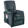 FERNSEHSESSEL Velours Dunkelblau  - Schwarz/Braun, Design, Kunststoff/Textil (77/107/88cm) - Livetastic