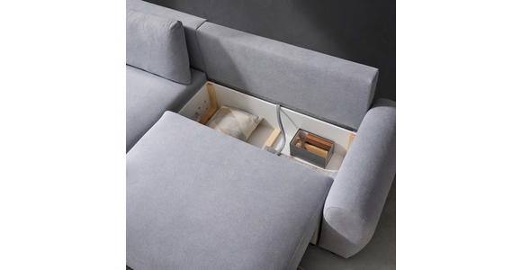 ECKSOFA Grau Webstoff  - Schwarz/Grau, MODERN, Kunststoff/Textil (175/265cm) - Carryhome