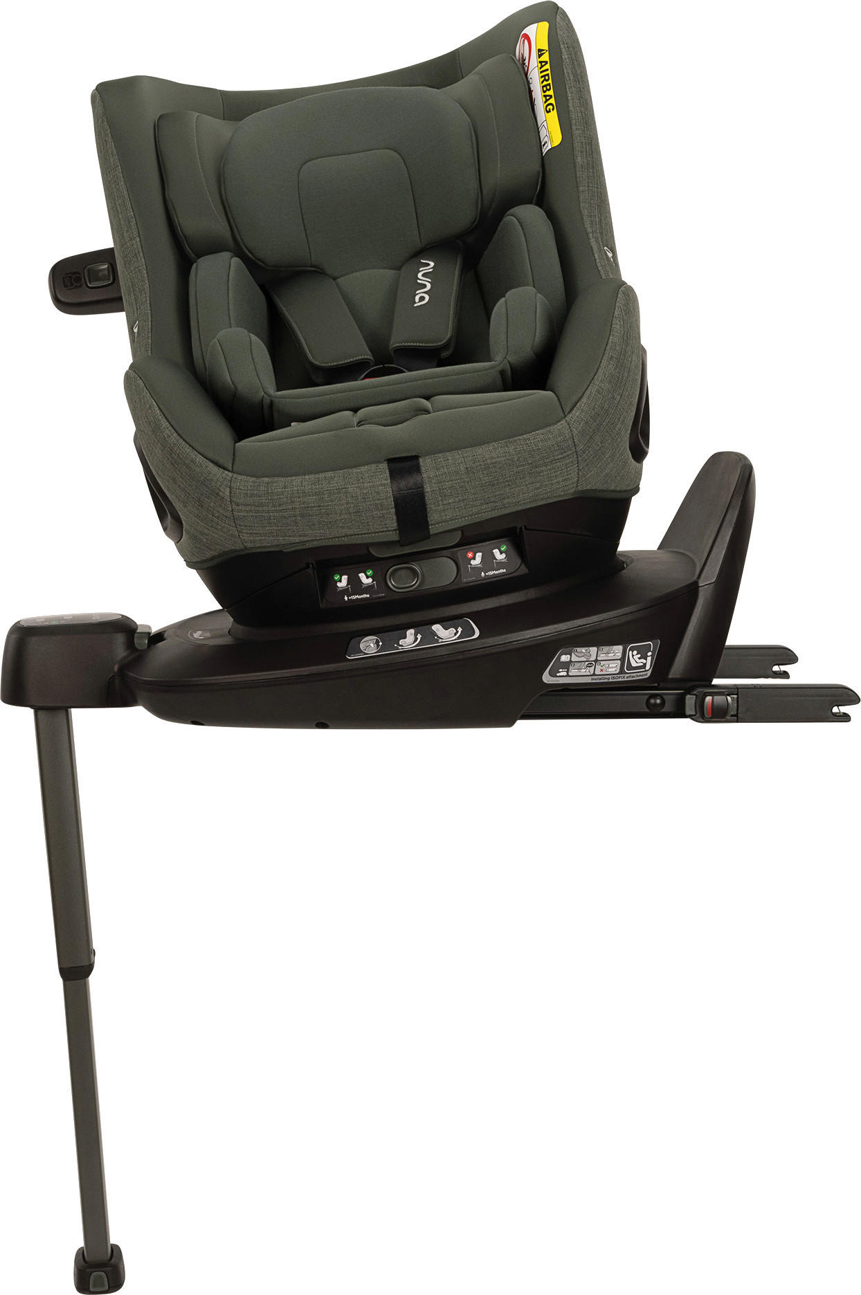 REBOARDER-KINDERSITZ Pruu  - Dunkelgrün, Basics, Textil (46/72/56,5cm) - Nuna
