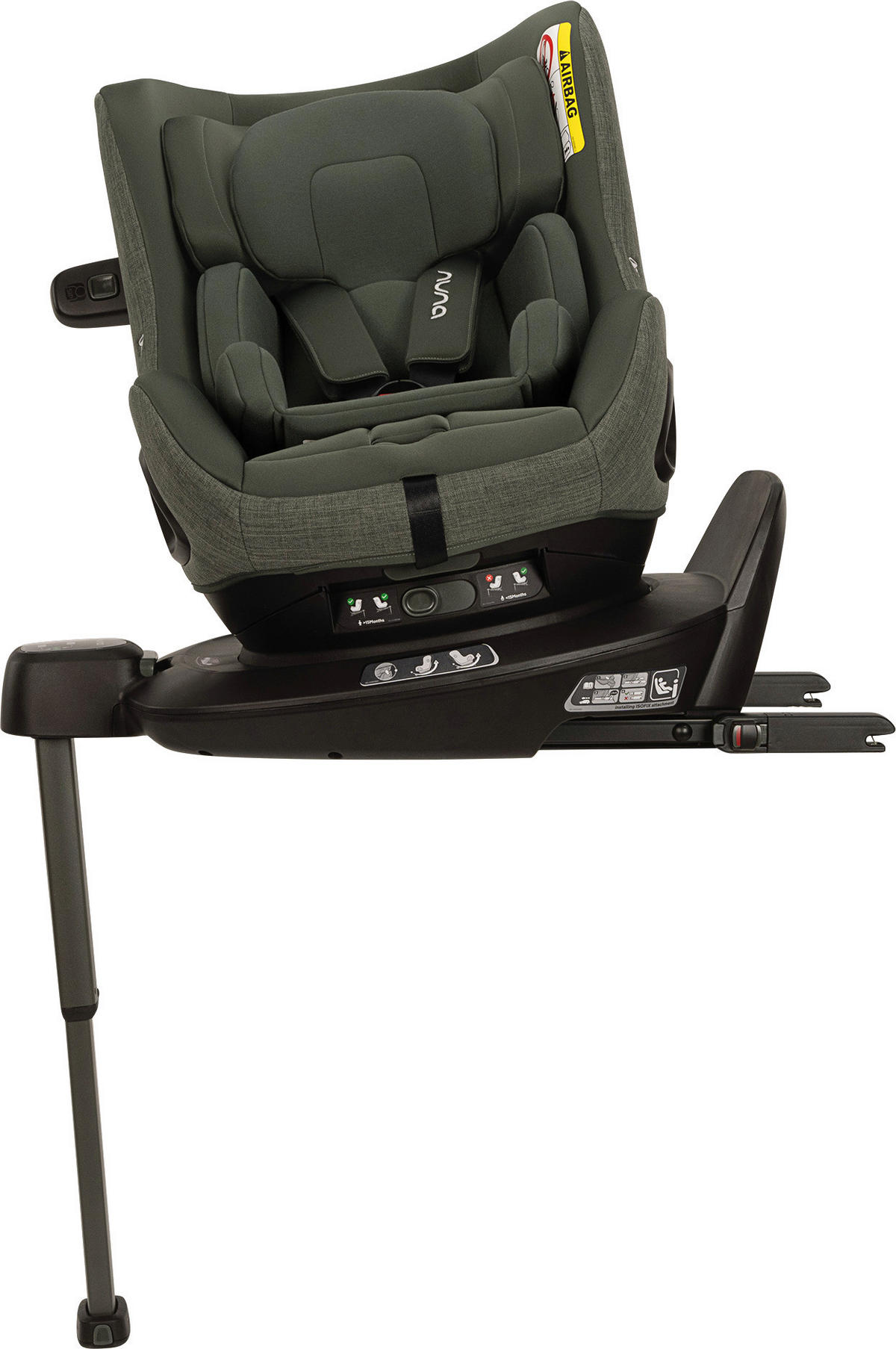 REBOARDER-KINDERSITZ Pruu  - Dunkelgrün, Basics, Textil (46/72/56,5cm) - Nuna