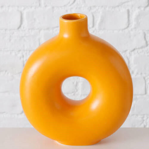 VASE 20 cm  - Orange, Basics, Keramik (17/6,5/20cm) - Boltze Home